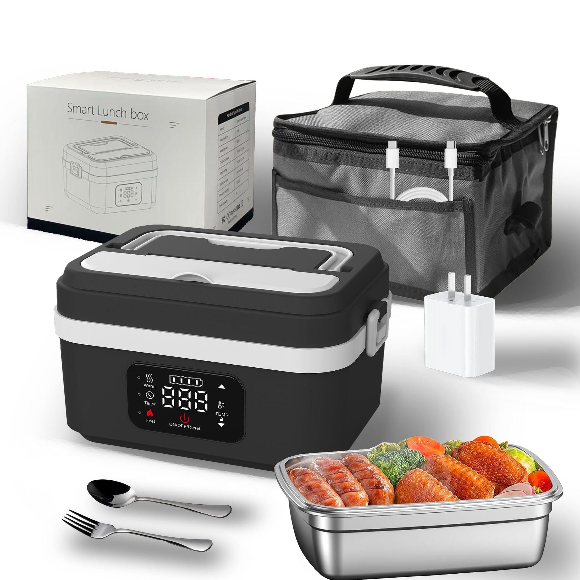 Rechargeable Food Heater with LCD