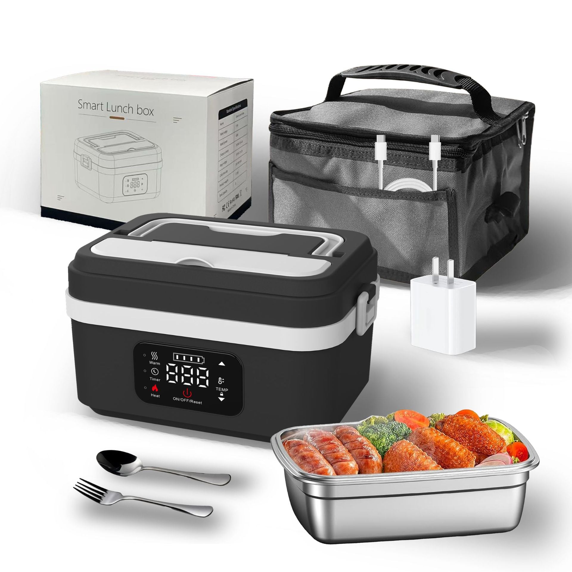 Rechargeable Food Heater with LCD