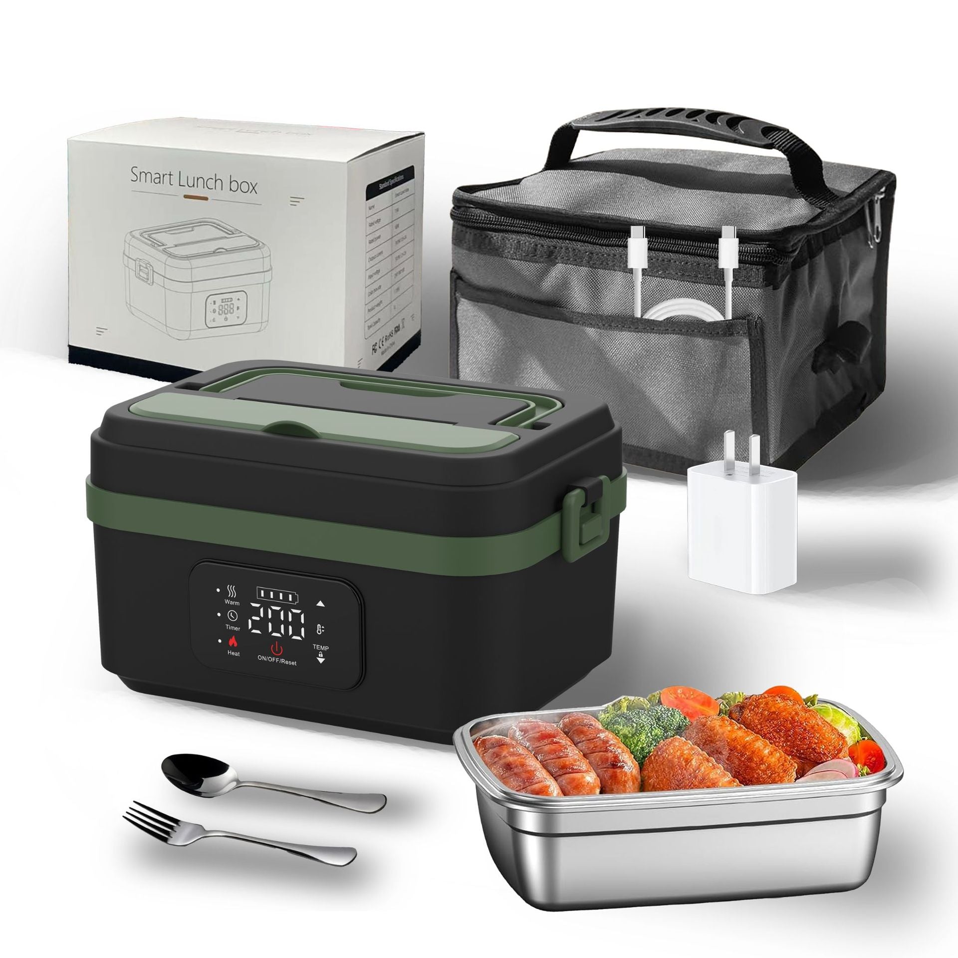 Rechargeable Food Heater with LCD